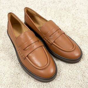 Madewell Womens The Vernon Loafer Dried Maple Size 7 Leather MWL Cloudlift Lite